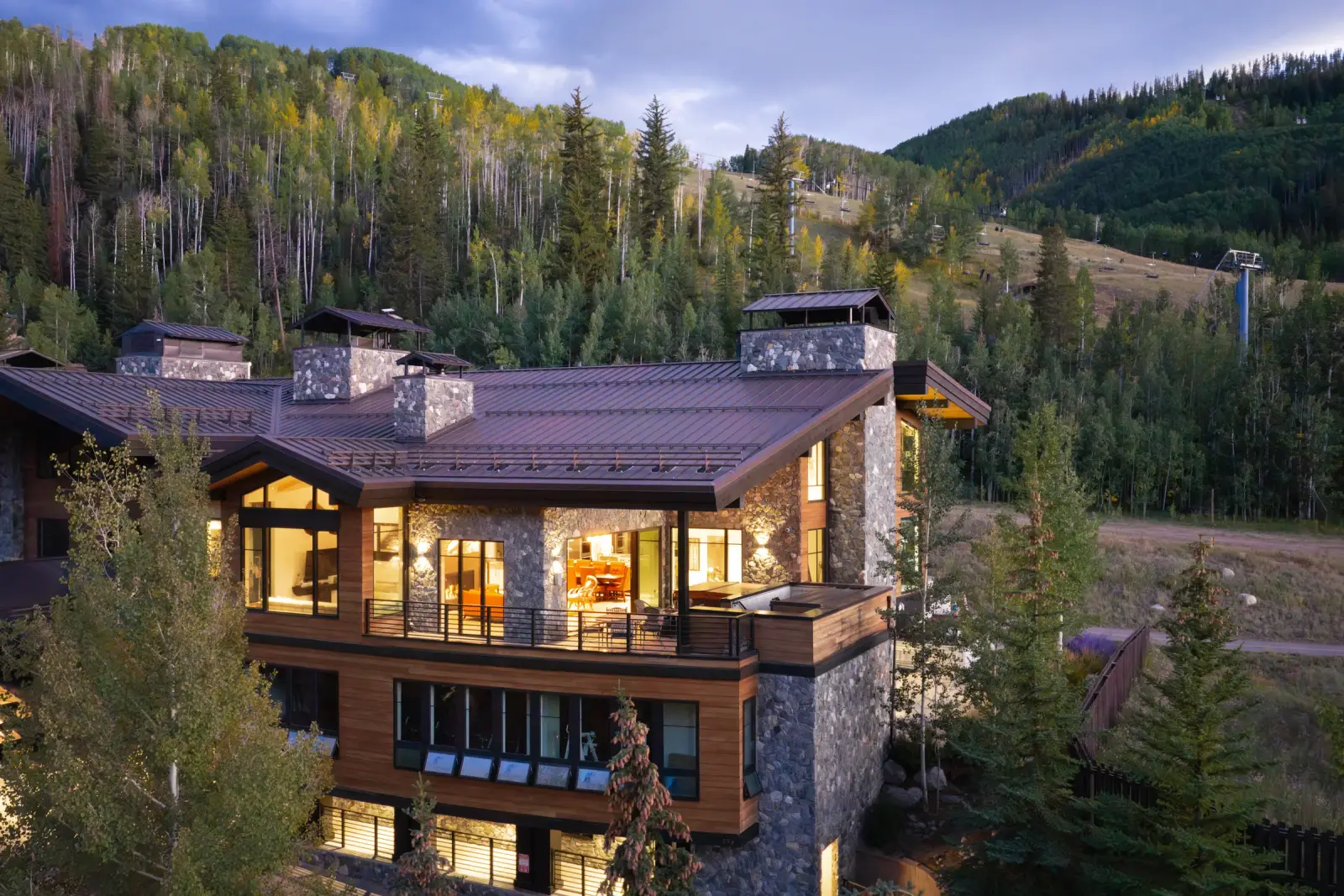 Golden Peak Penthouse, Vail – aerial view