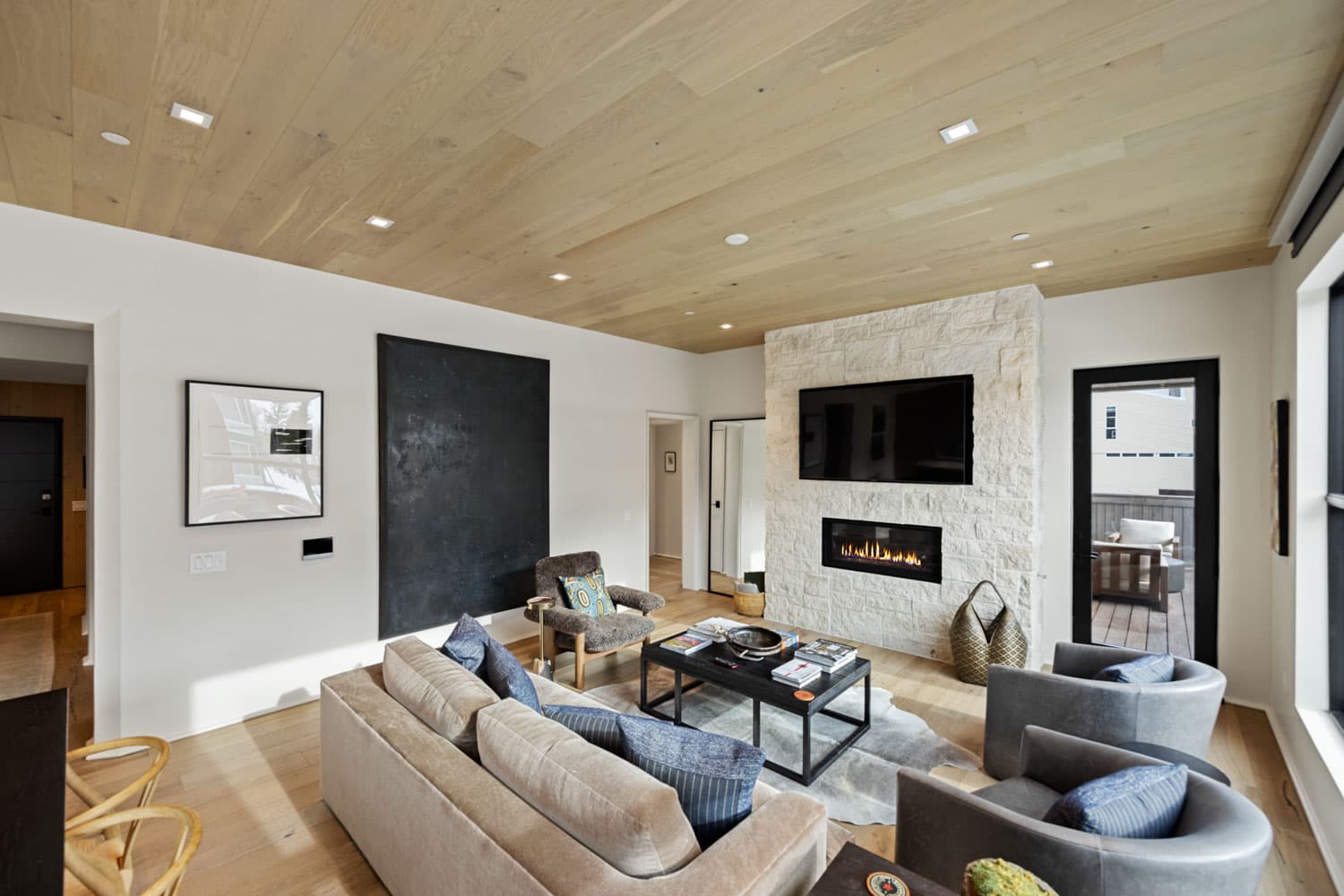 Suite 202 open-plan living room